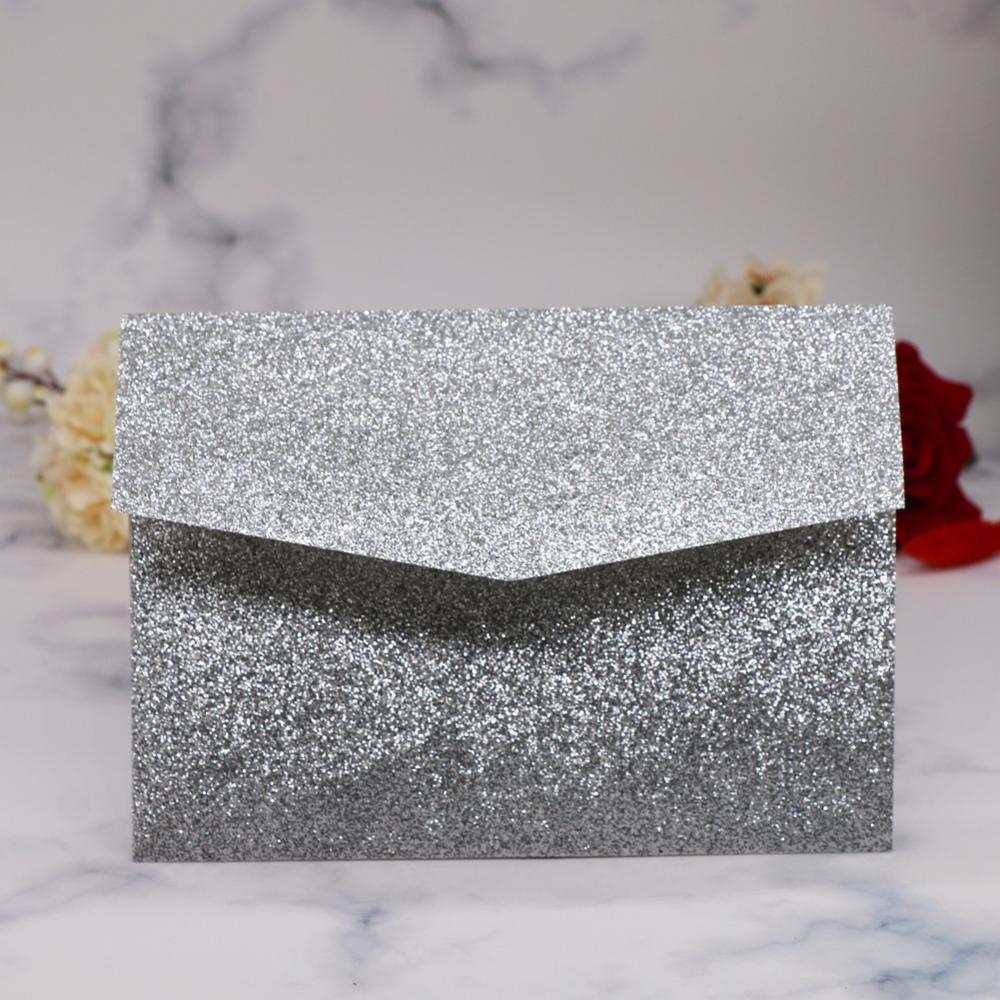 20Pcs Glitter Paper Envelope Wedding Invitation Ca... – Grandado