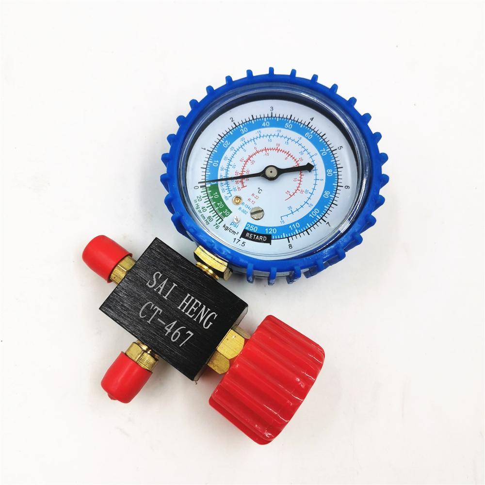 Manómetro refrigerante de alta/baja presión para coche, manómetro para refrigerador, aire acondicionado, R134a, R404a, R22, R410a