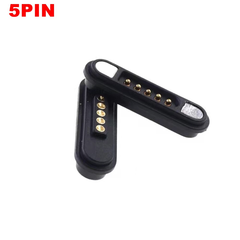 1sets 3A Magnetic Pogo Pin Connector 2 3 4 5 6 Positions Pitch 2.2 MM Spring Loaded Pogopin Male Female waterproof Contact Strip: D 5P 1sets