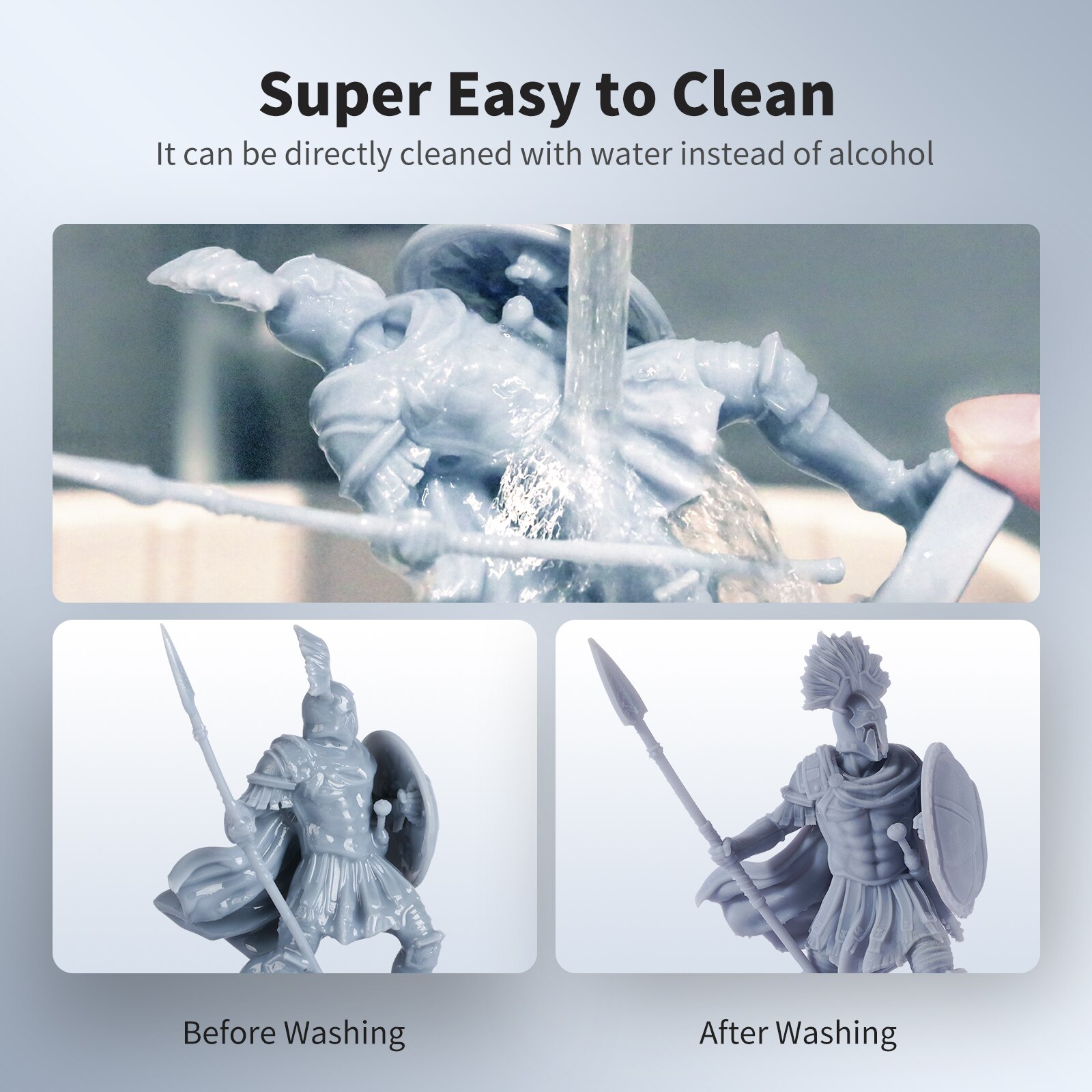 ANYCUBIC Water-Wash 3D Printer Resin Water-Washable High Precision Low odor And Low Viscosity for LCD resin 3D printers Photon