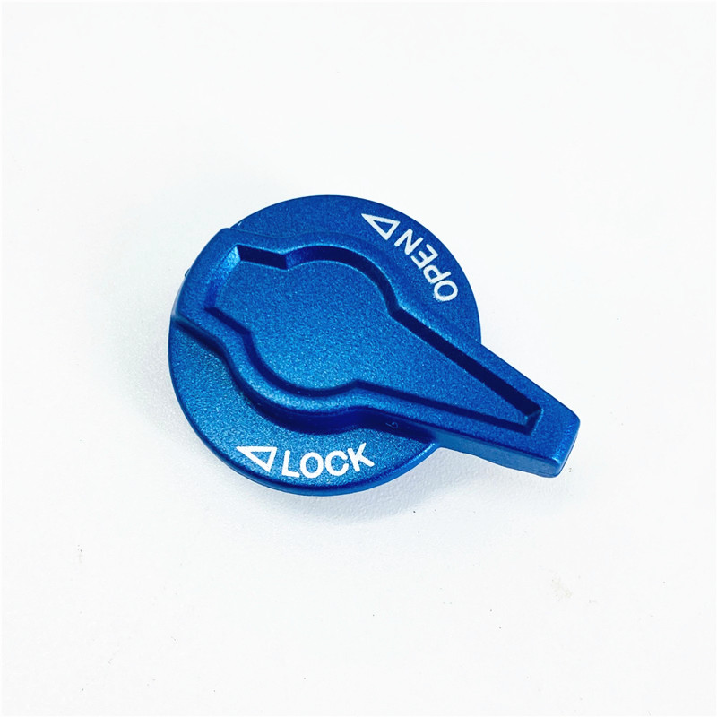 Para SR SUNTOUR XCR 32, palanca de bloqueo de velocidad de horquilla delantera, cubierta de bloqueo, tapa final, perno de fijación, varilla de amortiguación, bloqueo de cartucho, conjunto de tapa superior: Azul