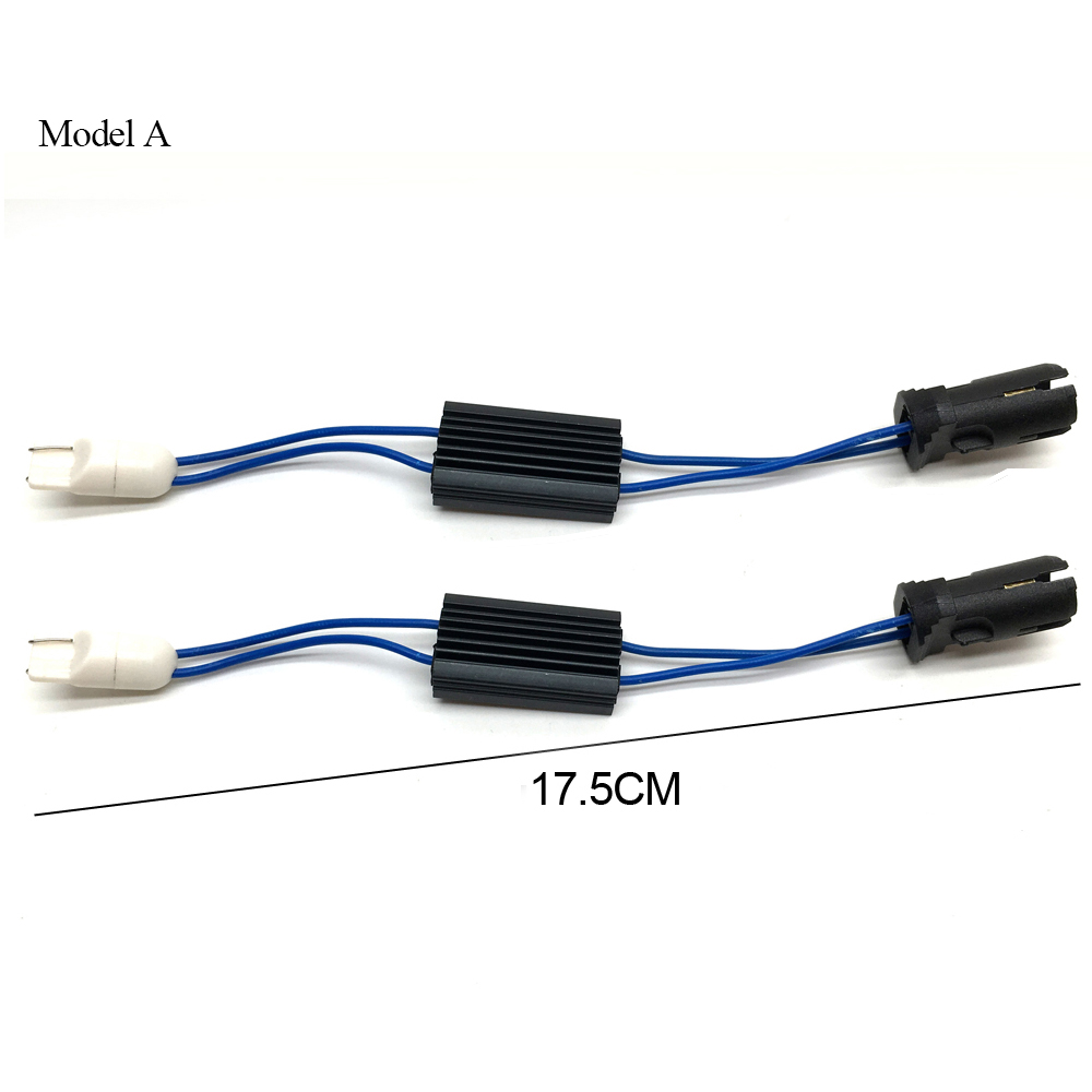 SUKIOTO 1 Paar Zachte Harde W5W T10 canbus Belastingsweerstand canbus canceller voor led verlichting t10 paars 168 194 led decoder socket plug