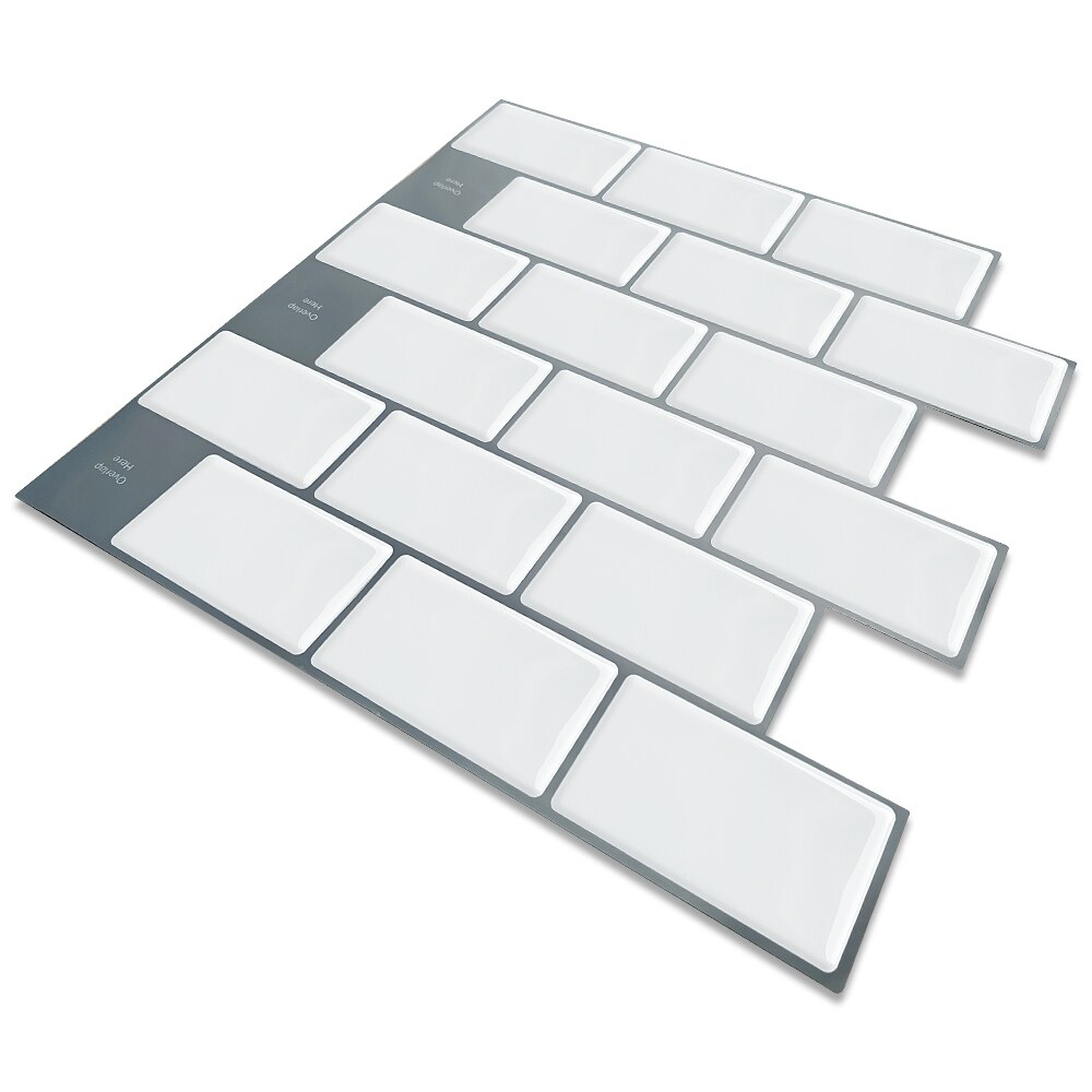 Kitchen Bathroom Self Adhesive Wall Tiles Vinyl Wallpaper 3D Peel and Stick Backsplash