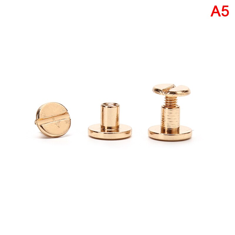 10Pcs 5Mm/6.5Mm/8Mm Bagage Lederen Metalen Craft Solid Schroef Nagel Klinknagel Dubbele gebogen Hoofd Riem/Strap Klinknagels Boek Schroeven: 5