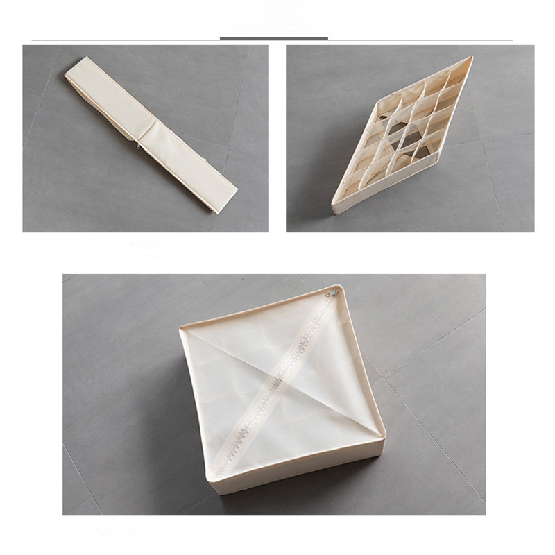 32x32x10cm Home Solid Color Storage Box for Folding Socks Bra Underpants Underskirt