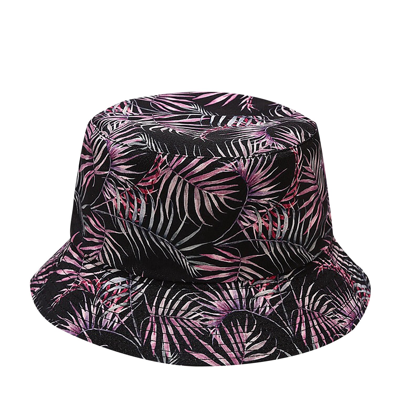 Vrouwen Hoeden Mode Afdrukken Zonnescherm Visser Hoed Bekken Hoed Outdoor Emmer Hoed Женская Шляпа Рыбака: BK