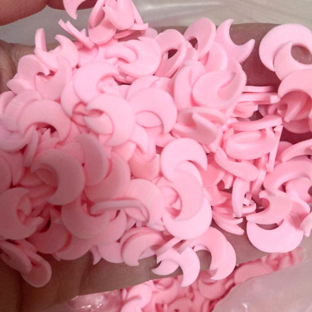 50G Gemengde Polymeer Kleurrijke Cloud Slice Klei Sprinkles Voor Ambachten Maken Diy Slime Vullen Materiaal Nail Art Decoratie: pink moon