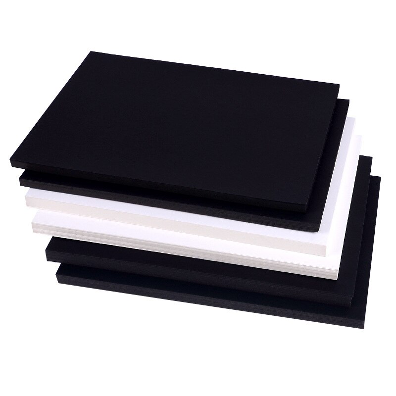 Papel Kraft A4 blanco y negro de , papel para manualidades, manualidades, fabricación de tarjetas, cartón grueso, 120/180gsm, 20/50 Uds.
