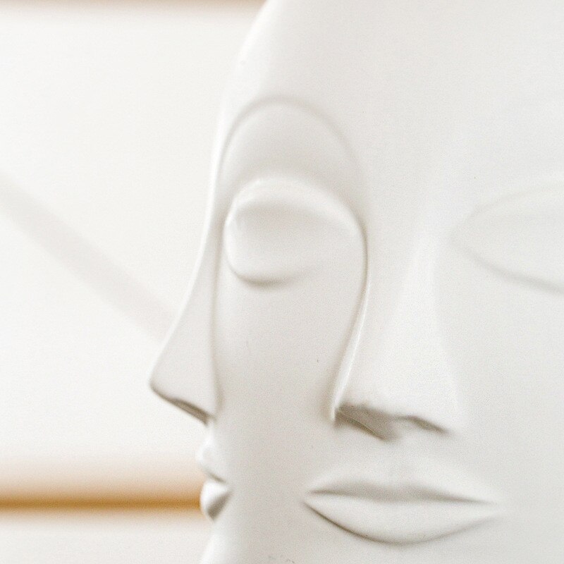 Dames Gezicht Hoofd Plant Vaas Succulente Pot Home Garden Decor Wit Keramische Ambachtelijke Housewarming Ornament Regeling Container