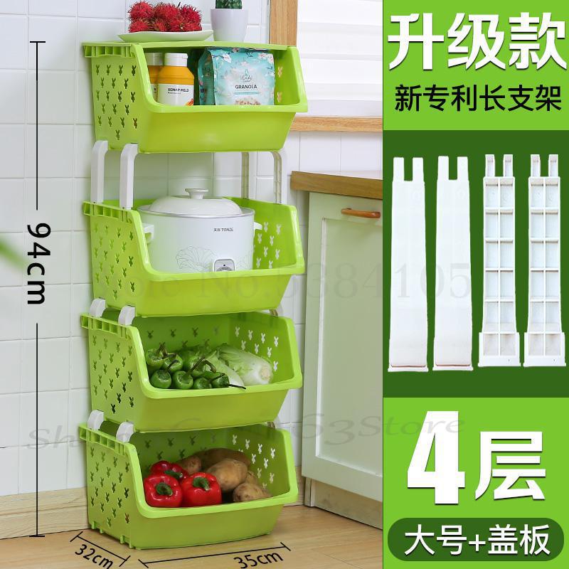 Étagères de cuisine, balcon à plusieurs étages, légumes ménagers, paniers, jouets à légumes, armoires de rangement et étagères: K