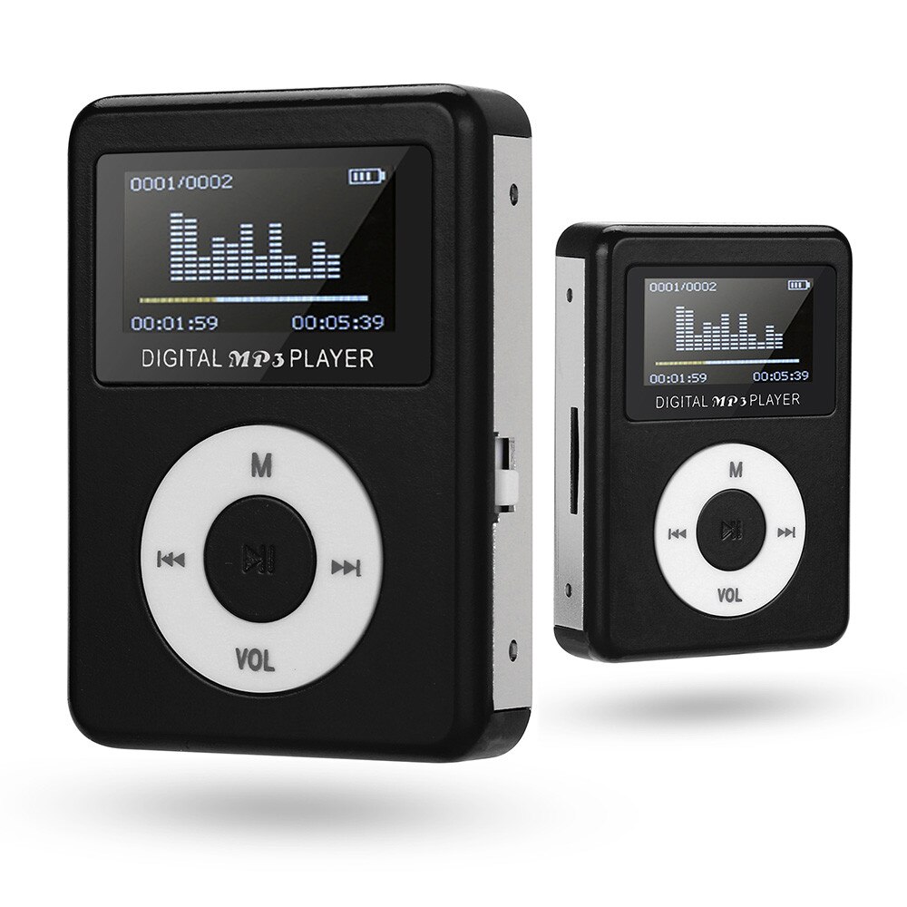 Portable USB Mini MP3 Player LCD Screen Support 32GB Micro SD TF Card Speaker stylish Sport Music Player