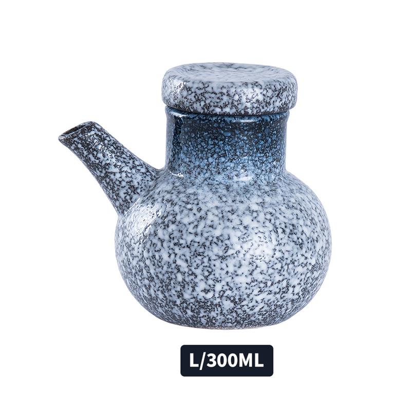300ml japanilaistyylistä keraaminen öljy-oliivi-annostelija soijakastike kattila pieni etikka kattila kastikepurkki öljypullo astiasto maustepullo: M 01