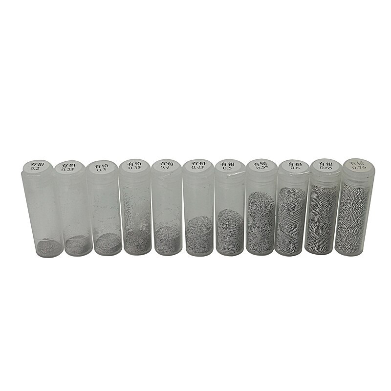 BGA boule de soudure 25K 0.2mm 0.25mm 0.3mm 0.35mm 0.4mm 0.45mm 0.5mm 0.55mm 0.6mm 0.65mm 0.76mm mm billes de soudure à l'étain au plomb pour BGA reba