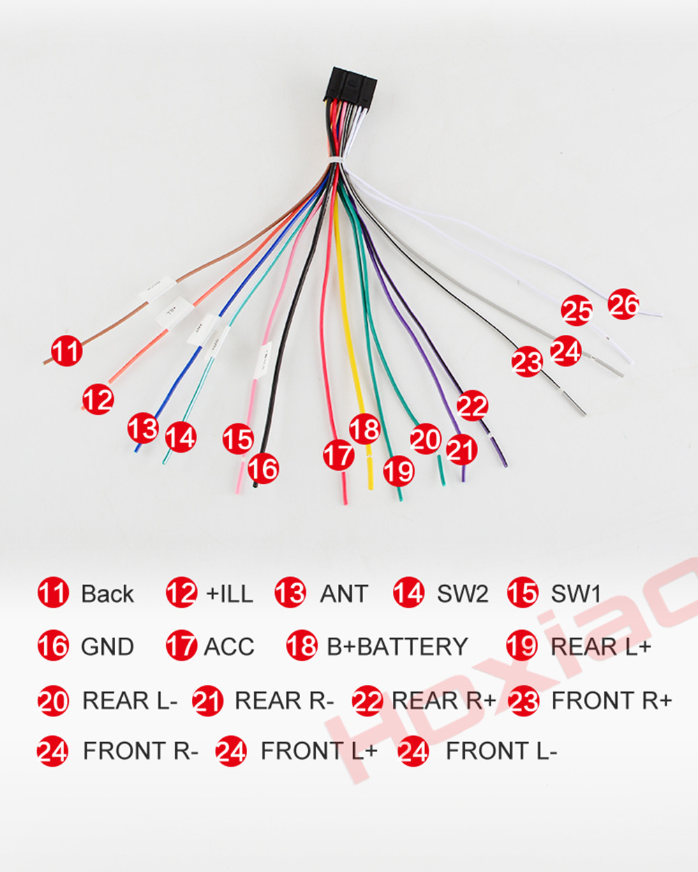 1din of 2din Android Power Kabel USB mic radio GPS HD multimedia speler accessoire voor Hoxiao Alidesheng Toyota Nissan ISO suzuki