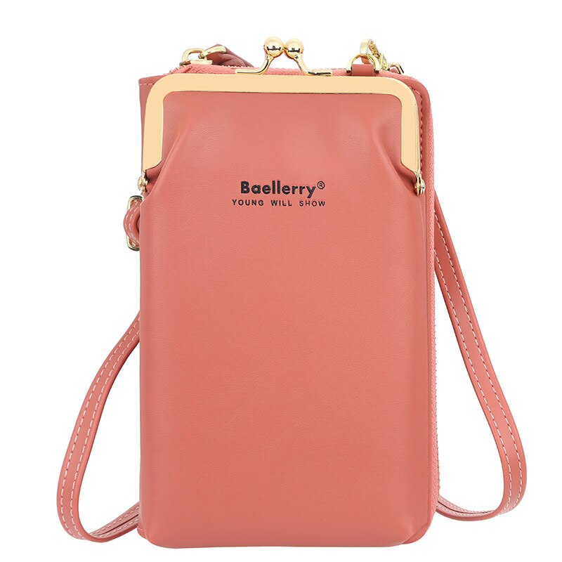 Baellerry Vrouwen Schoudertassen Multicolor Mobiele Telefoon Tassen Voor Vrouwen Effen Kleur Vrouwelijke Crossbody Tas Bolsa Messenger Handtas: orange