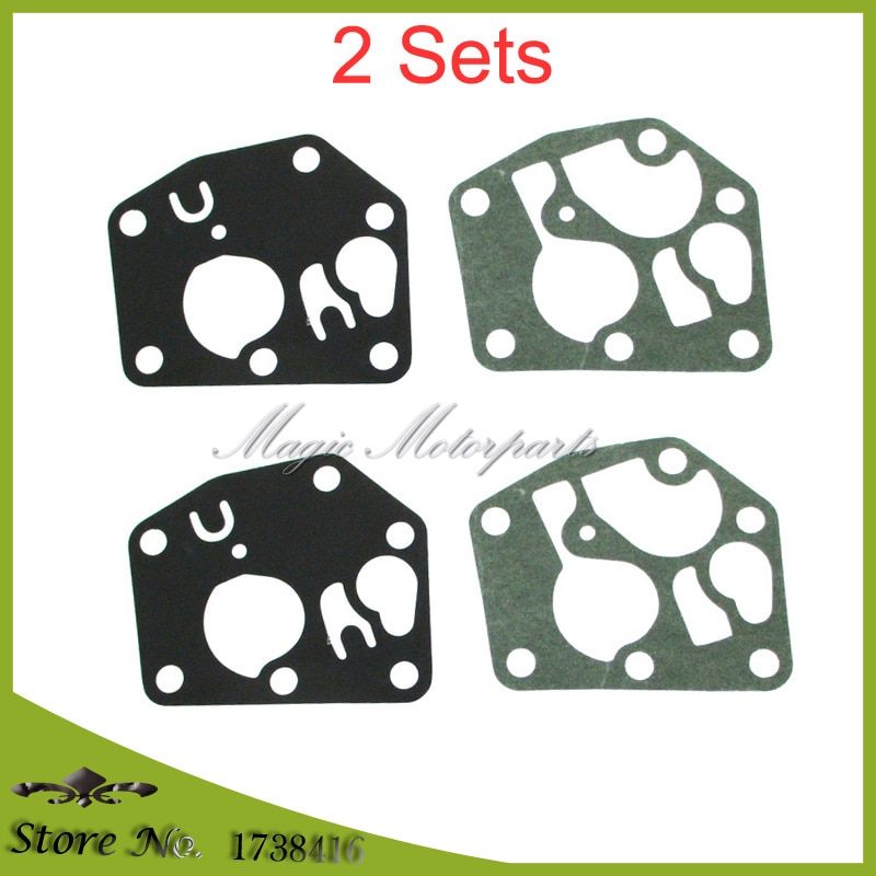 2 sets Carburetor Diaphragm Pakking Kit voor Brigg... – Vicedeal