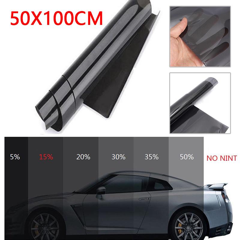 Rollo de vidrio negro para el hogar para el coche tintado 50x100cm 15% Window Pro Kit de herramientas de repuesto Universal para coche piezas útiles