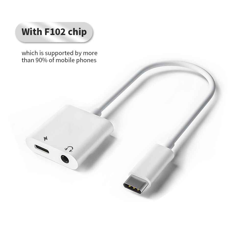 2 In 1 Usb Type-C Adapter Type C Naar 3 5 Jack Headphone Adapter Opladen Splitter Accessoires Voor mobiele Telefoons Aux Converter: update version