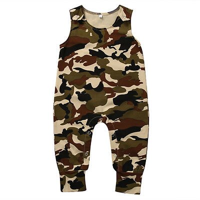 Multitrust Kleinkind Infant Baby Junge Mädchen Camouflage Romper Neugeborenen Baby Kleidung Ärmellose Sunsuit Outfits Overall 0-18 mt