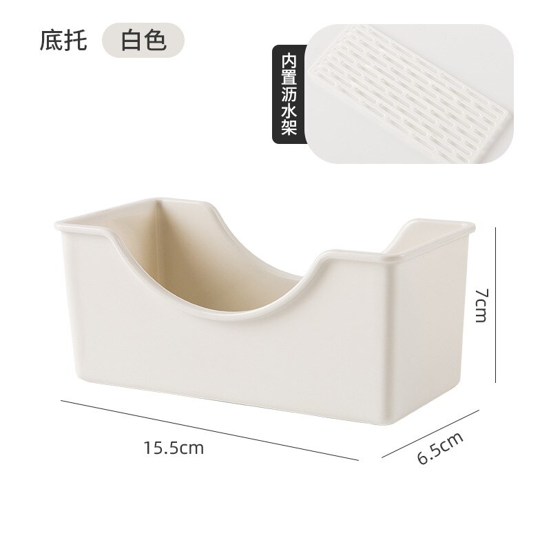Spit Bone Dish Household Food Grade 6 Inch Plastic Spit Bone Dish Round Square Set Dining Table Garbage Plate: white