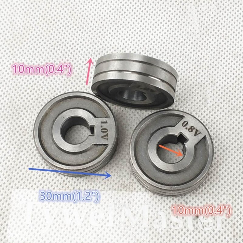 Lassen Feeder Roll V U Nurl Groove 0.6Mm 0.8Mm 1.0Mm Grootte 30X10X10Mm voor Staal Aluminium Flux Koord Draad Mig Draad Feeder