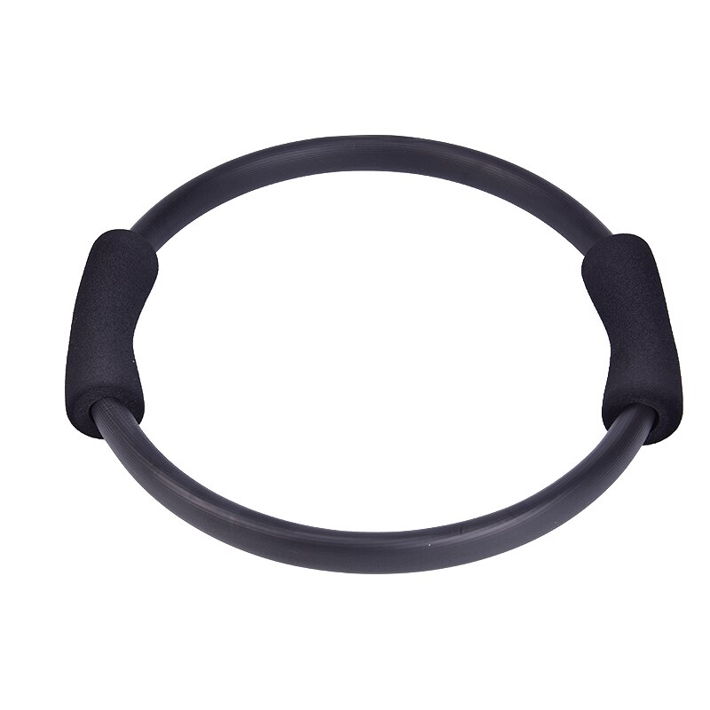 Pilates ring magisk sirkel dual grip sportsutstyr yoga ring trening fitness kroppsmassasje loop miste vekt utstyr: Svart