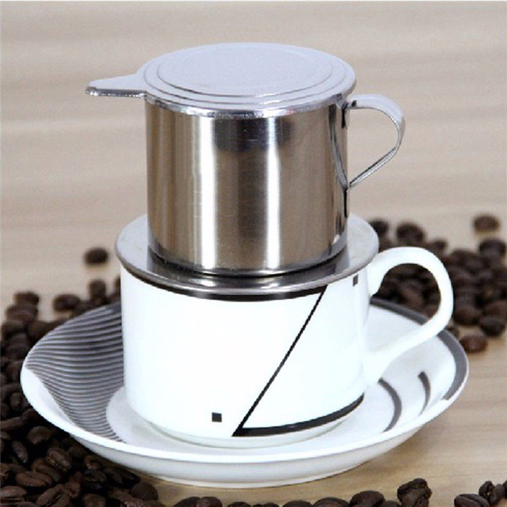50/100ml acier inoxydable Vietnam vietnamien cafetière filtre goutte à goutte cafetière théière café infuseur bouilloire Pot