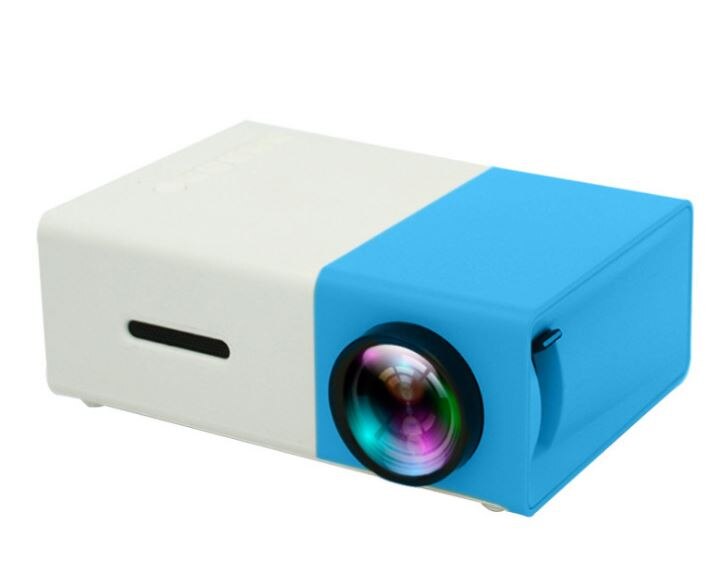 YG300 Led Mini Projector Hoge Resolutie Ultra Draagbare Hd 1080P Hdmi Usb Projector Mediaspeler Us Eu Au Uk socket Twee Kleuren: Blauw / US plug