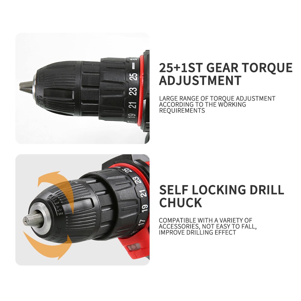 12V 18V 36V Accu Boormachine Elektrische Schroevendraaier Mini Wireless Power Driver Dc Lithium-Ion Batterij