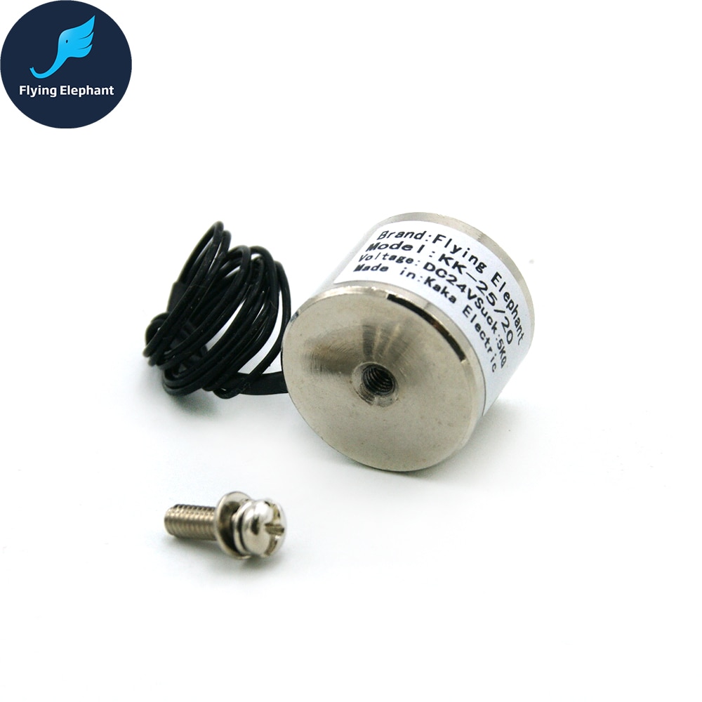 P25/20 Holding Electric Magnet , Lifting 5KG Solenoid Electromagnet DC 3V 5V 6V 12V 24V