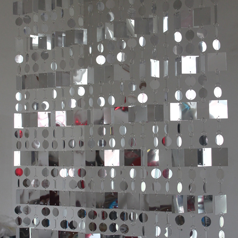 Spiegel Silber Platz Pailletten Vorhang DIY Innen wohnzimmer Partition Hängen ornamente Bühne Hintergrund Dekoration liefert