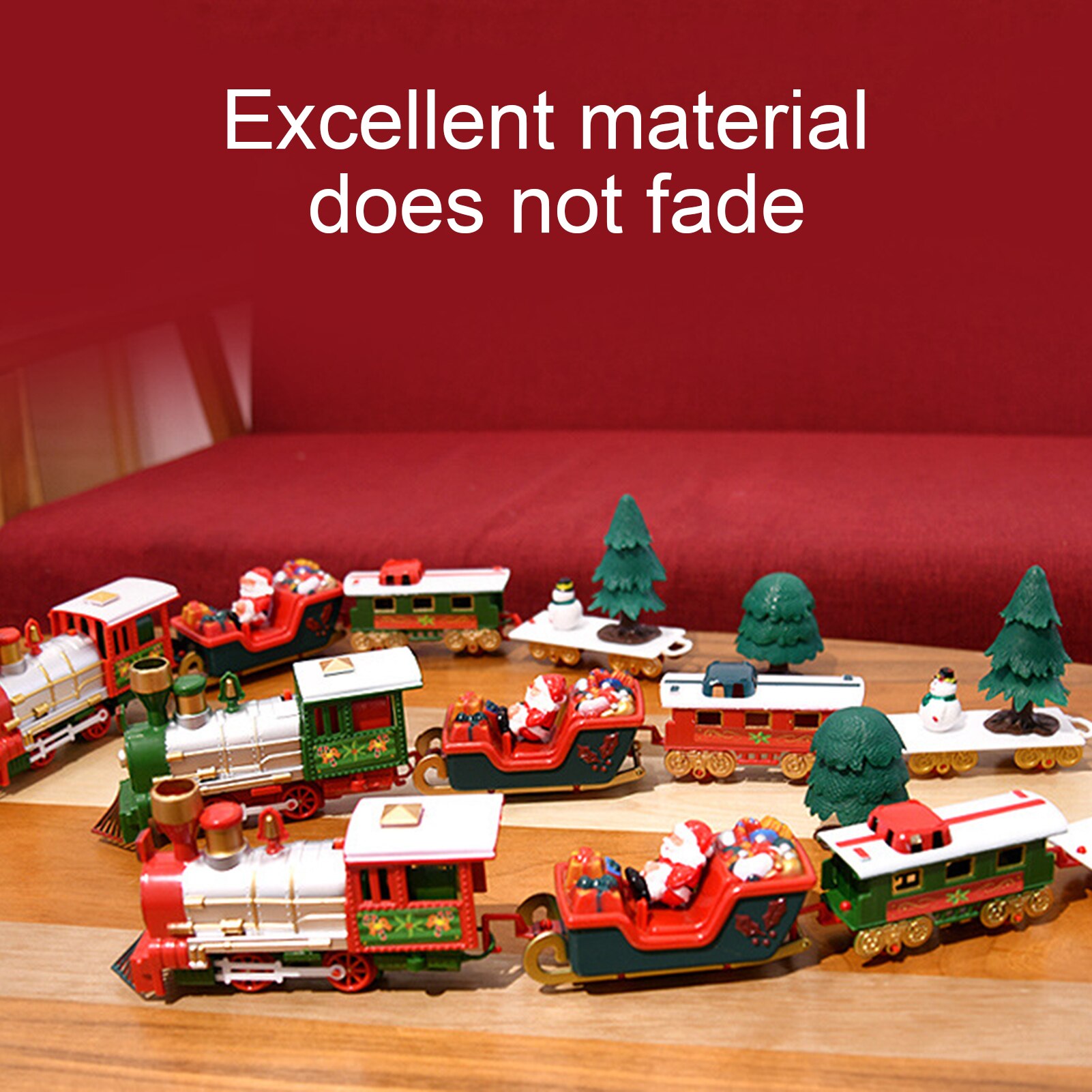 Elektrisk toglegetøj lang skinneskinnesæt med lys lyd klassisk damptogslegetøj gør-det-selv-syninger pædagogisk legetøj jul fødsel