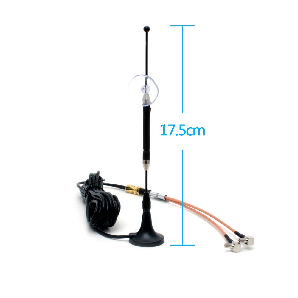 10dBi 4G Antenna RG174 with SMA Female to Y type 2 X CRC9 Male RG316 3M Cable Magnetic Base 696-960MHz / 1710-2690MHz