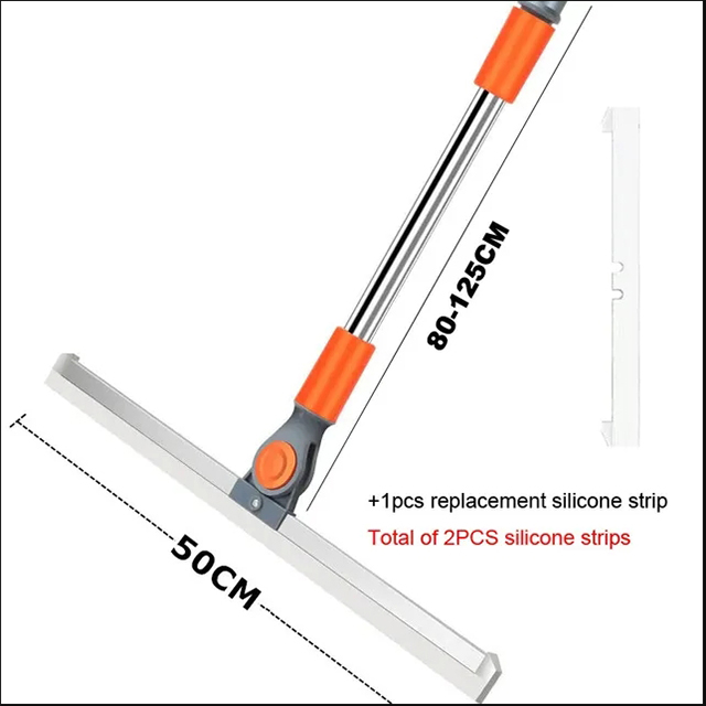 Silicone Scraper Broom Magic Wiper High Place Glass Wiper Floor Mop Household Bathroom Sweeping Water Silicone Scraper Broom Mag: MULTI