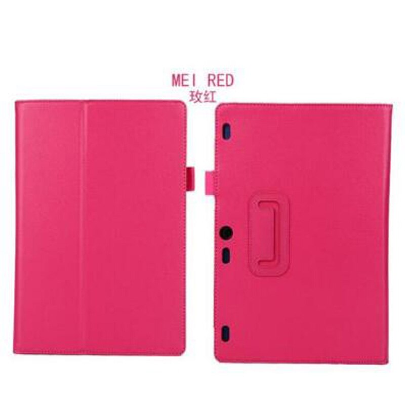 Funda inteligente con tapa para tableta, carcasa con soporte para lenovo tab 2, a10-70, A10, 30, x30F, A10-70F, a10, 10,1 pulgadas: Rojo rosado