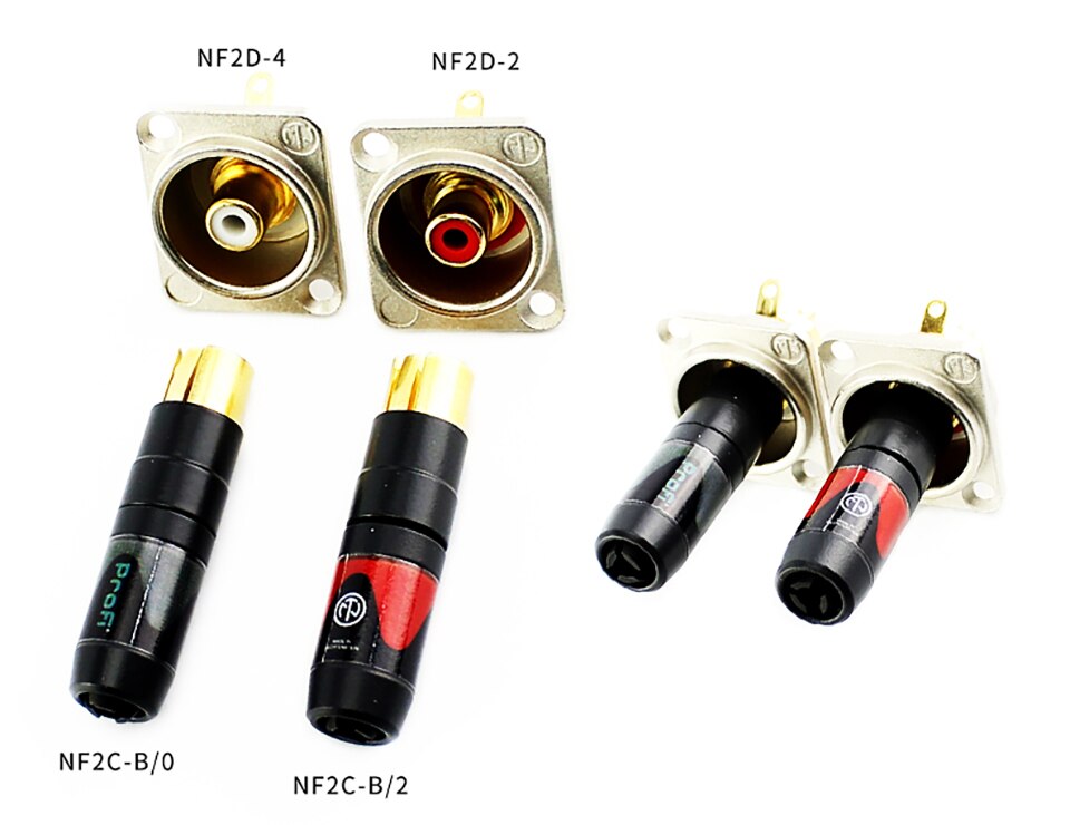 2pcs Originale autentico Svizzero neutrik NP2C-B RCA Spina del Cavo Connettori per Speaker Audio per cavi audio