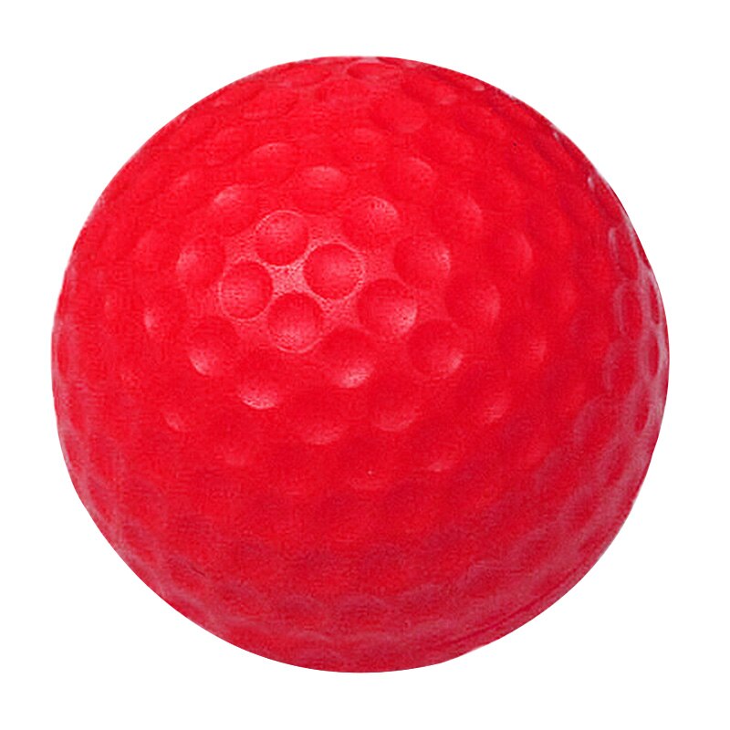 Pelotas de golf de PU sólidas, pelotas suaves para practicar en interiores, pelotas de espuma para sala de ejercicio ZJ55: Rojo