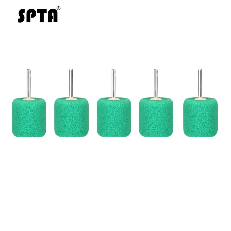 SPTA 78 pièces Mini tampon de polissage détaillant voiture polissage roue peinture Flexible arbre Kit marchandises pour voiture polonais perceuse polisseuse phare: 5Pcs Green Cylinder