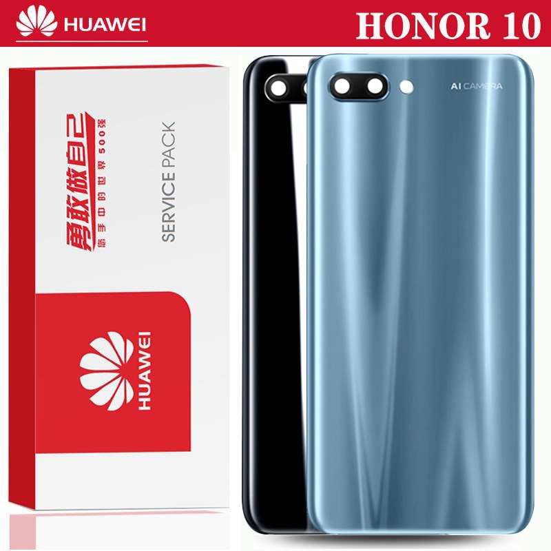 Copertura posteriore per Honor 10 Posteriore della Batteria Posteriore dell'alloggiamento Della Copertura Posteriore del Portello Della Cassa per Huawei Honor 10 Coperchio Della Batteria con La Macchina Fotografica lente