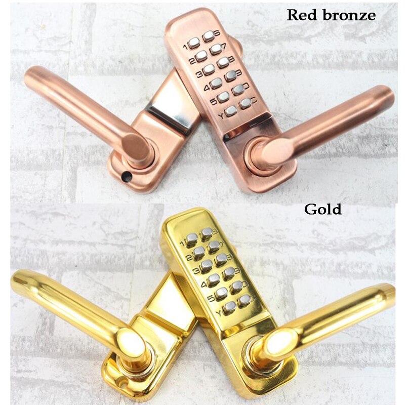 Handle Lock Combination Door Lock Code lock Mechanical Waterproof Lock Golden Lock