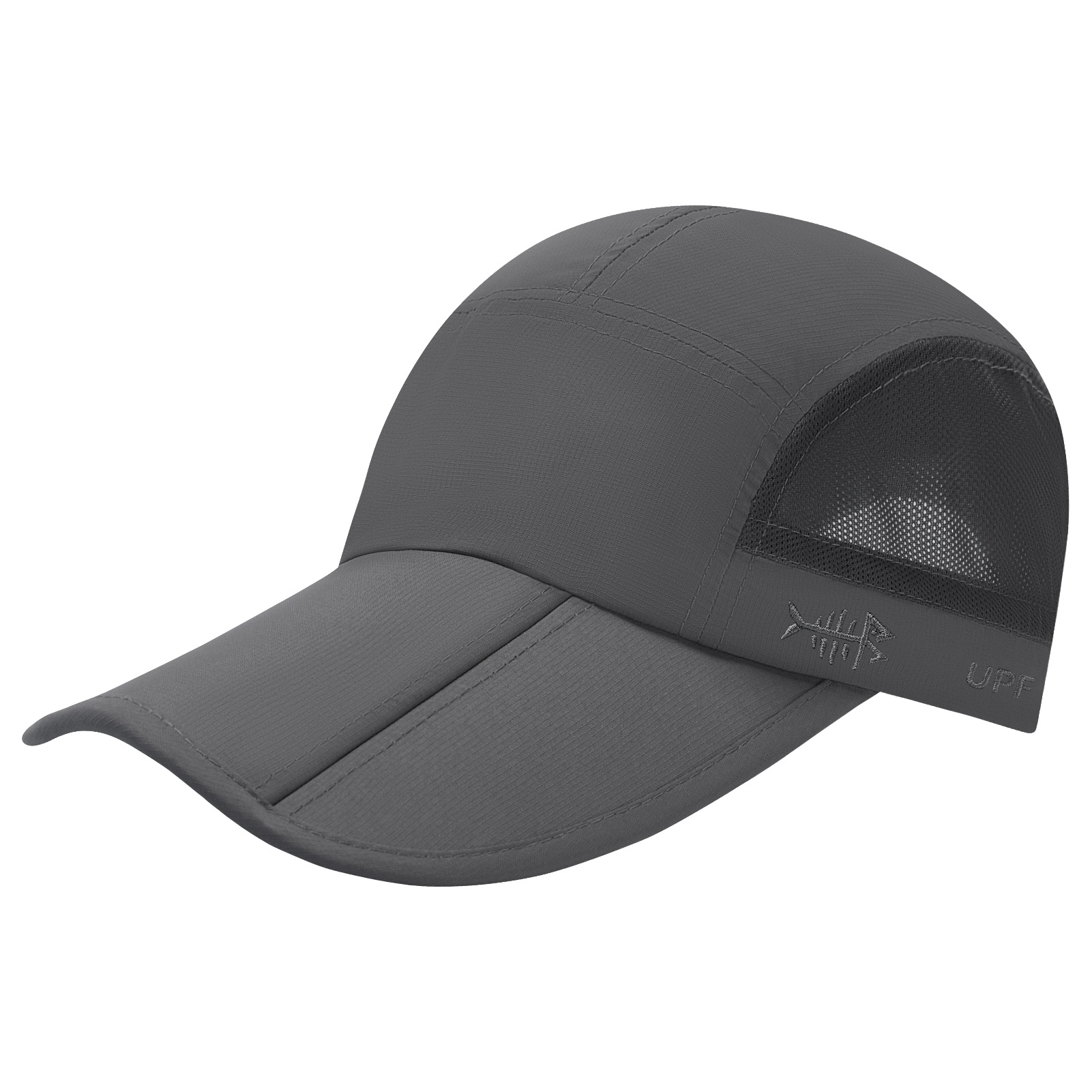 BASSDASH Gorra de béisbol de pesca plegable UPF 50+ resistente al agua al aire libre sombreros de ala portátiles para mujeres hombres senderismo ajustable: Multicolor