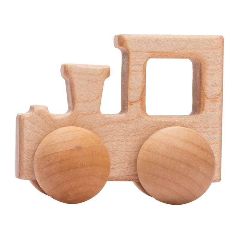 3Pcs Holz Spielzeug Montessori Pädagogisches Buche Zahnen Holz Auto Kinder Cartoon Auto Spielzeug Baby Holz Für 1-6 jahre Alt Kinder: F 3pcs