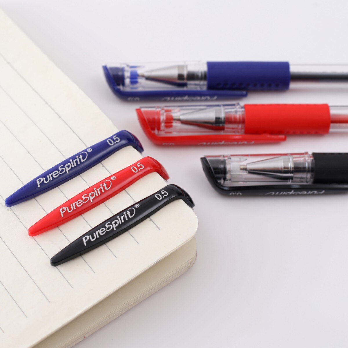6pcs Gel Pen Set School Supplies Black Blue Red Ink Color 0.5/0.7mm Ballpoint Pen for Students Writing Tool Office Stationery