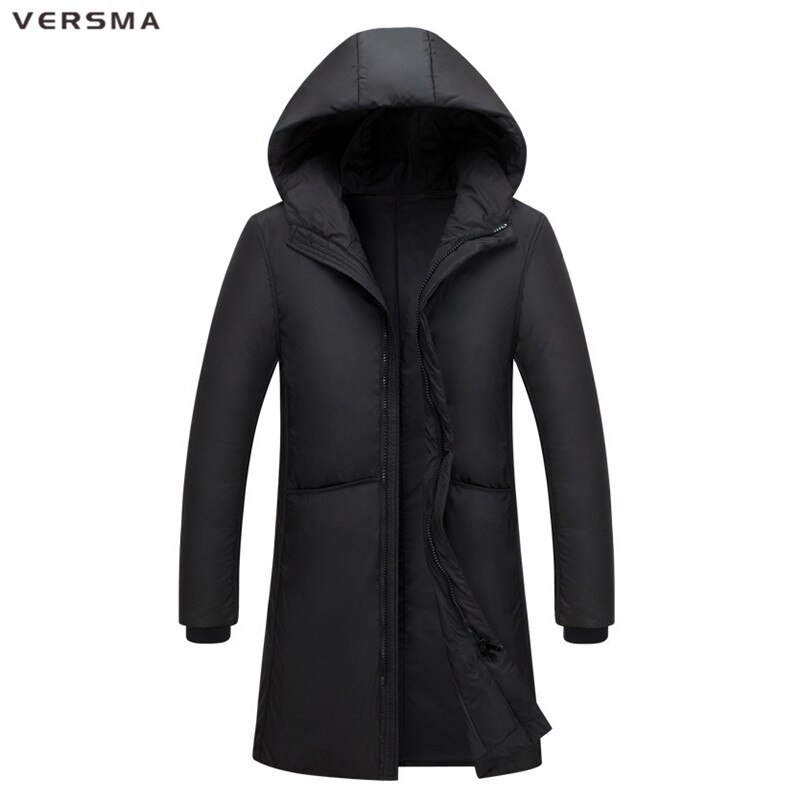 Versma russia vinter hette hvit andedun jakke parka herre kåpe tykk herre varm jaqueta masculina ungdomsjakker kåper herre: Svart / 4xl