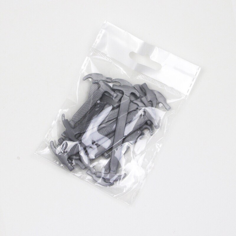 Lacets élastiques en Silicone pour baskets, sans attaches, faciles à mettre et à enlever, pour paresseux, unisexe, 12 pièces/1 ensemble: Grey