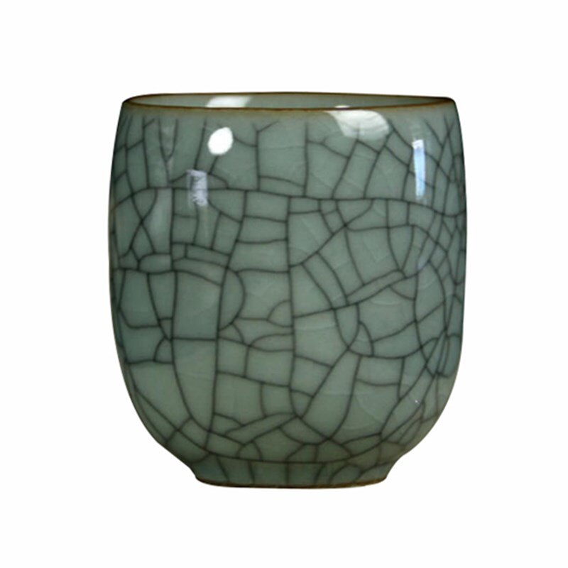 Crackle Glaze Tea Cup Geyao Kiln Marked Cup Longquan Celadon Porcelain Teacup Ceramic Tea Cups For Pu'er Tea