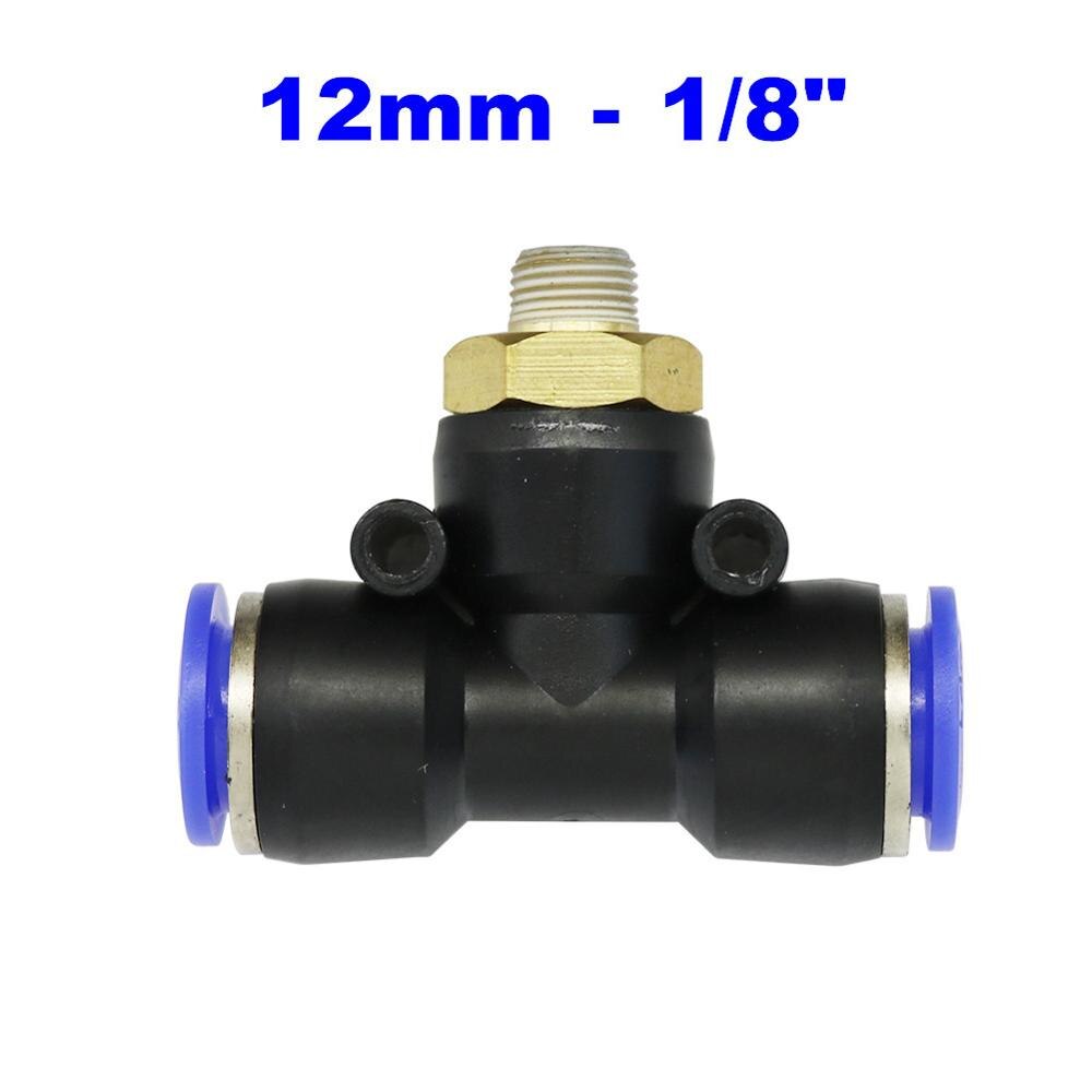 Regulador neumático de flujo de aire 4mm 6mm 8mm 10mm 12mm OD tubo de manguera de Gas ajuste válvula conector 1/8 "1/4" 3/8 "1/2" rosca macho