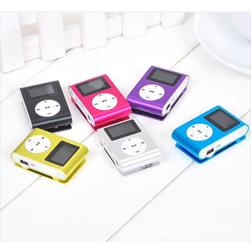 Reproductor MP3 de Metal para estudiantes, Mini Clip de Metal con pantalla LCD, compatible con tarjeta Micro TF de 32GB, reproductor de música MP3 Digital