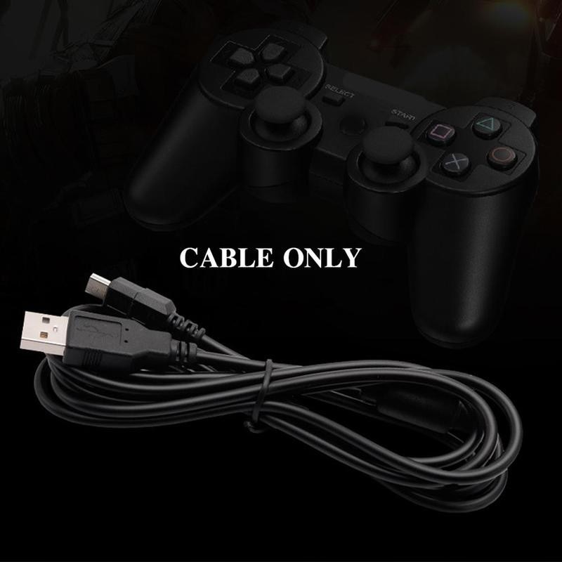 1.8m Charging Cable For PS3 Wireless Controller PVC Charging Cord Cable For MP3/MP4