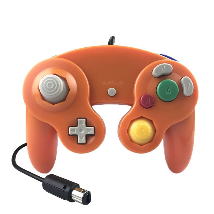 DATA FROG Classic Wired Controller Joypad Joystick Gamepad For Nintend For Gamecube Controller For Wii Vibration Gameing: Orange